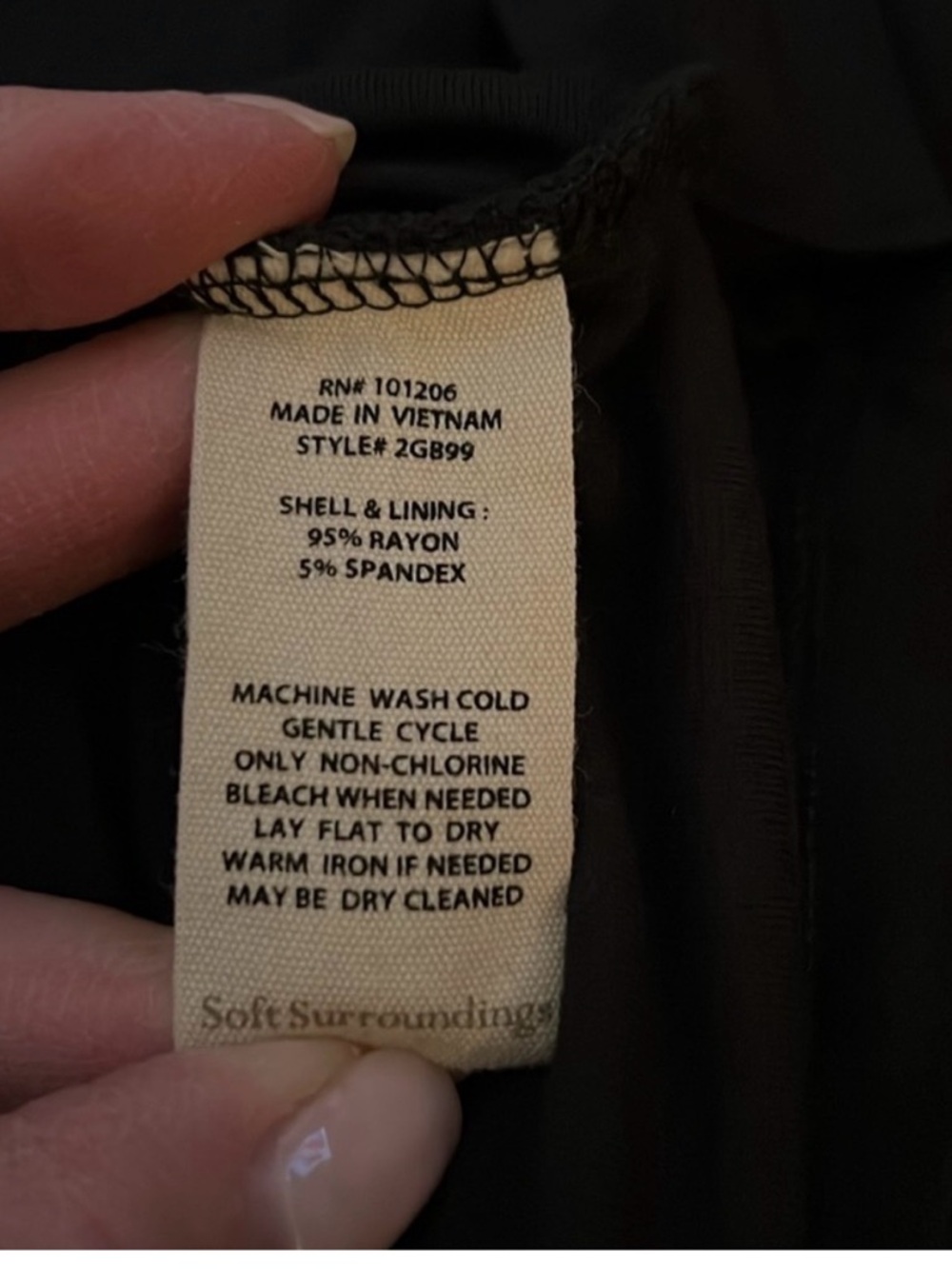 Soft Surroundings Agnes Long Sleeve Lined V-Neck Tee - Picture 6 of 7